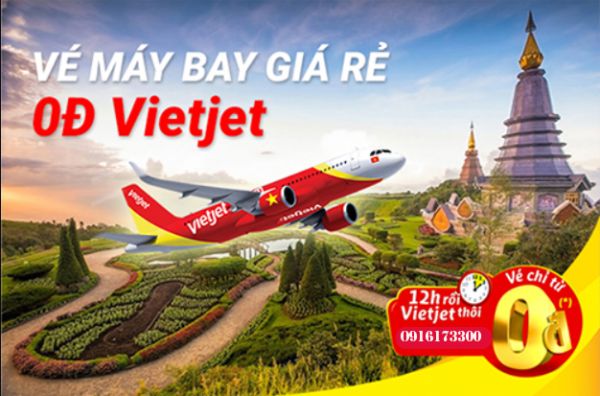 Vietjet là hãng hàng không giá rẻ với rất nhiều chương trình khuyến mãi chỉ từ 0 đồng